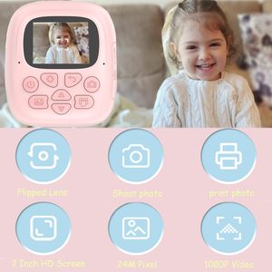 Fotocamera digitale per bambini 1080P HD con stampa istantanea, giochi integrati, foto istantanea, giochi per bambini compatibili - Product Image 5
