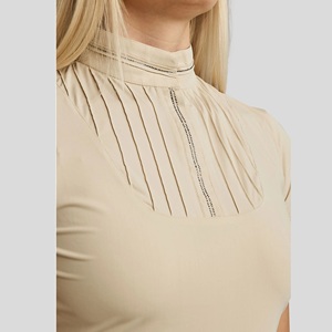 Chemise d'équitation de haute technologie Top de couche de base pour femmes en coupe extensible intelligente Fabrication en vrac de vêtements équestres personnalisés - Product Image 2