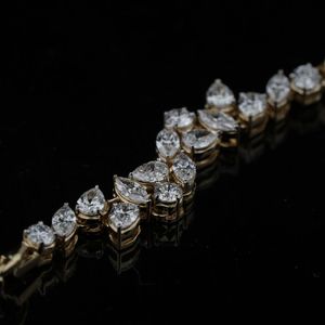 Premium 1.93ct lab grown diamond moissanite pear marquise delicate <b>bracelet</b> vs1 <b>gold</b> <b>rose</b> <b>gold</b> silver oem odm low moq b2b - Product Image 6