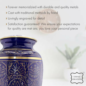 Bonne vente en gros crémation cendres humaines adulte urne en métal/urne de crémation/fournitures funéraires classiques urnes en émail de haute qualité - Product Image 2