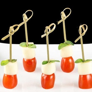 Palillo de bambú único hecho a mano para aperitivo, decoración de pasteles de frutas, uso de fiesta, pincho desechable, palillo de dientes - Product Image 3
