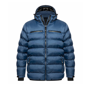 Nuevos hombres de moda invierno cálido negro con capucha Puffer Chaquetas personalizadas para hombre casual Puffer Chaquetas Tallas grandes para hombres - Product Image 1