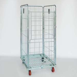 Conteneur à roulettes standard en PP avec 4 parois 715x805x1600h 106x40 pouces, 2 roues fixes + 2 roues pivotantes - Product Image 1