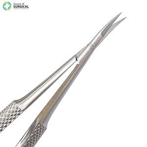 Tijeras Quirúrgicas de Acero Inoxidable con Punta Fina y Resorte, Accionamiento Manual, SOS-30299, Certificación CE, Uso Hospitalario y Clínico, 155 mm - Product Image 4