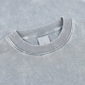 Sweat-shirt d'hiver personnalisé 2026, coupe classique, col rond, en molleton de coton délavé vintage, coupe-vent et respirant, modèle très demandé - Product Image 3