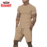 T-shirts et shorts d'été unisexes, vêtements de sport jogging, 2 pièces avec logo personnalisé, ensembles d'été pour hommes par Elegant Sports