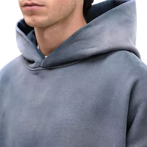 Sudaderas con capucha de mezcla de algodón básico sólido de alta calidad de diseño personalizado, suéter de talla grande para hombre más vendido, sudaderas con capucha lavadas con piedra - Product Image 3