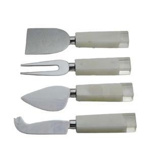 Juego de rebanadoras de mantequilla de acero inoxidable al por mayor, rebanadora de cuchillo de boda, rebanadora de queso, esparcidor de mantequilla grueso con mango de cerámica de nuevo diseño - Product Image 6