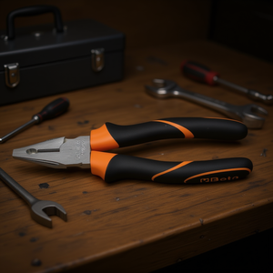 Alicates Universales Cromados Pulidos con Mango Bimaterial - Product Image 3