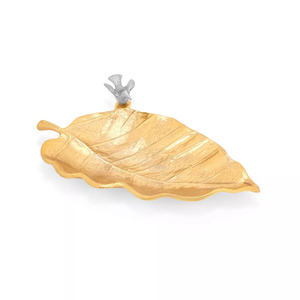 Plat de service en métal tendance, design artisanal moderne, look unique, plat fantaisie personnalisé avec finition dorée - Product Image 1
