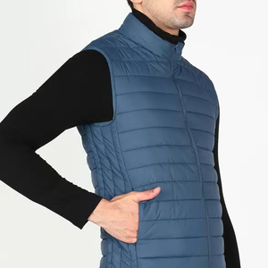 Venta al por mayor de los hombres de invierno logotipo personalizado ligero sin mangas Puffer Jacket Venta caliente al aire libre de los hombres sin mangas Puffer Jacket - Product Image 4