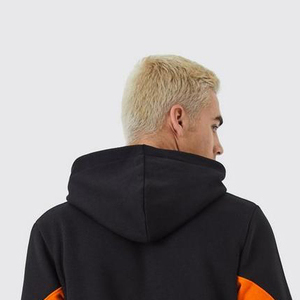 เสื้อฮู้ดดี้โอเวอร์ไซส์ผู้ชาย 400 GSM สีทูโทน ตัดต่อสีตัดกัน แต่งลายปัก 3 มิติ ผ้าฟลีซสำหรับฤดูหนาว - Product Image 5