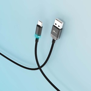 Cable tipo C de 1M de carga rápida 3A de alta calidad, cobre puro de 1M para dispositivos Android, impresoras, escáneres, bancos de energía, Color negro - Product Image 5