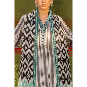 Traje de 3 Piezas para Mujer con Estampado Floral y Cuello y Borde Bordados CL-52614 - Product Image 5