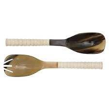 ชุดช้อนส้อม 4 ชิ้น ทำจากเขาควายและไม้สุดหรู - เป็นมิตรกับสิ่งแวดล้อม ใช้กับเครื่องล้างจานได้ เหมาะสำหรับกาแฟ ชา และสลัด - Product Image 4