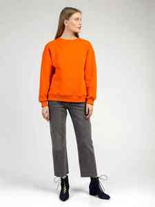 Sweat-shirt à col rond en coton surdimensionné personnalisé, logo brodé de qualité supérieure, streetwear décontracté - Product Image 4