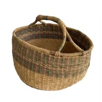 Ensemble de luxe de 3 paniers ronds en rotin tissés à la main pour fruits collations blanchisserie jouets cuisine organisateur décoratif
