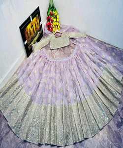 Designer Georgette Heavy Embroidery Work with Party Wear Lehenga Choli Wholesale Lowest Price Ethnic Garments Surat Alphanumero - Product Image 6