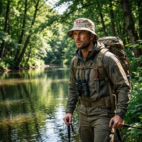 Chapeau Bob Camouflage Brodé Personnalisé Imperméable Tactique pour Adultes et Enfants – Idéal Pêche, Voyage, Protection Solaire