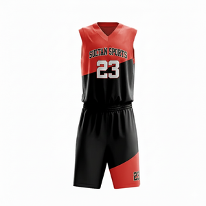 Maillots de basket-ball athlétiques pour hommes, ensembles d'uniformes de sport d'été, 100% polyester, séchage rapide, nom d'équipe personnalisé - Product Image 6