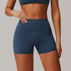 Logotipo personalizado Control de barriga Tiktok Mujeres Biker Secado rápido Gimnasio Cintura alta Pantalones cortos de yoga Scrunch Butt Venta al por mayor Pantalones cortos para correr - Product Image 3