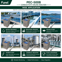 Contrôleur de conductivité pour tour de refroidissement PEC-500B, RS485 Modbus, IP68, numérique, quatre électrodes, capteur en acier inoxydable 316L, relais 4-20mA