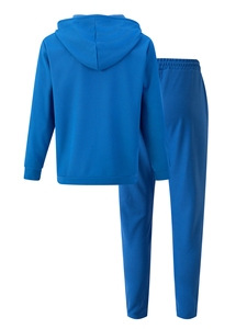2025 nuevo otoño patrón sólido algodón orgánico Sudadera con capucha chándal transpirable Jogging sudadera y pantalón de chándal para la temporada - Product Image 4