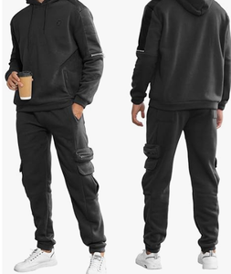 Usine professionnelle, vêtements de sport pour hommes sur mesure, polyester respirant, ensemble de jogging deux pièces, survêtement d'hiver avec prix de gros - Product Image 4