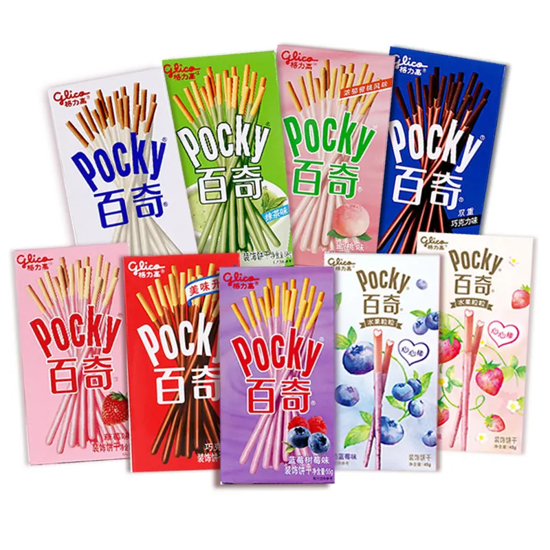 55g Hot Selling Pocky Stick Kekse Snacks Schokoladen kekse Food Double Chocolate Stick