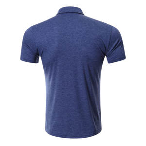 เสื้อกอล์ฟผู้ชายแฟชั่นฤดูร้อนขายดีที่สุดเสื้อโปโลคลาสสิกสำหรับโปโลกับสองปุ่มปิดแขนสั้นและรูปแบบสีทึบ - Product Image 2