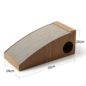 Durable Arched Bridge Triangle Cat Scratching Board Foldable Sustainable Indoor <b>Pet</b> <b>Squeak</b> <b>Toys</b> Wood Material Rugged Cat - Product Image 5