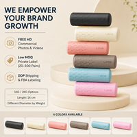 Haltères en silicone professionnels pour Pilates et Yoga, anti-roulement, esthétiques, avec noyau en fonte, 1 kg, 2 kg, pour exercices des bras, logo personnalisé