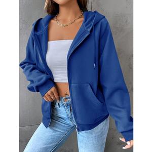 Wholesale Price High Quality <b>Winter</b> Knitted Casual Sweatshirts <b>Top</b> Long Sleeve Cotton <b>Women</b> Hoodies Front Logo Export From BD - Product Image 6