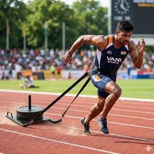 อุปกรณ์สไลด์น้ำหนักแบบไม่มีโลหะที่ดีที่สุด พร้อมสายรัดดึงและที่จับ สำหรับการฝึกความแข็งแรงของขาและการฝึกความเร็ว - Product Image 4