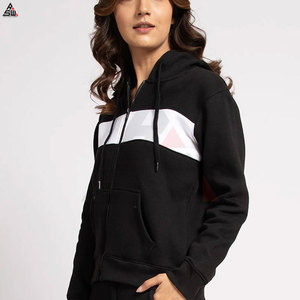 เสื้อฮู้ดสวมหัวสำหรับสตรีผ้าฝ้าย100% กันขนสำหรับฤดูใบไม้ร่วงและฤดูหนาวโลโก้หน้าแบบลำลองตามสั่ง - Product Image 5