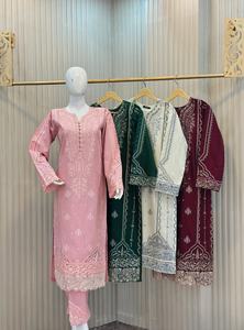 Ssumaira's Luxury Formal Collection Pakistán e India Shalwar Kameez Trajes en tela de gasa Ropa formal - Product Image 5