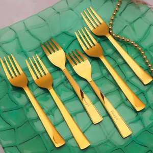 Fourchette en laiton poli à la main de conception indienne, ustensiles de cuisine, couverts de table, meilleure finition, vaisselle, fourchette en métal - Product Image 3