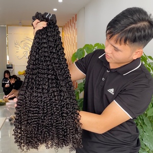 Extensiones de cabello humano natural camboyano virgen 100%, cierre de Peluca de trama, paquete de cabello vietnamita suave ondulado profundo Frontal - Product Image 1