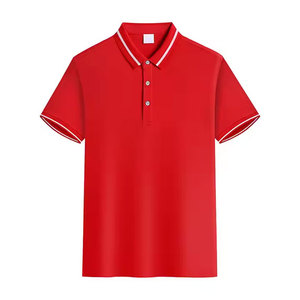 Polo de manga corta para hombre, calidad superior, transpirable, suave, de secado rápido, logotipo bordado, patrón liso, hecho de franela Fa - Product Image 2