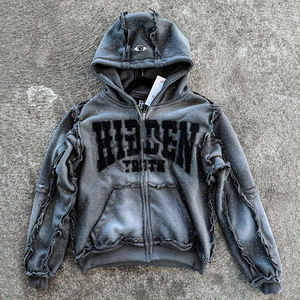 Sudadera Extra Grande de Algodón de Alta Calidad, Logotipo Personalizado Bordado, Hombros Caídos, Diseño Lavado Ácido, Invierno, Suministro ODM, Tejido de Punto - Product Image 6