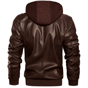 Veste en cuir pour homme de haute qualité, style moto vintage, cuir véritable, doublure intérieure chaude, veste en cuir à enfiler, OEM disponible - Product Image 3