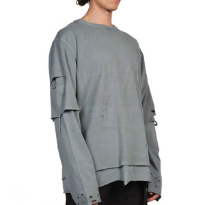 เสื้อสเวตเตอร์ผ้าฝ้าย100% สำหรับผู้ชาย, สเวตเชิ้ตมีฮู้ดย้อมสีล้วนมีความทนทานสวมใส่ในฤดูหนาวกำหนดโลโก้ได้เอง - Product Image 2