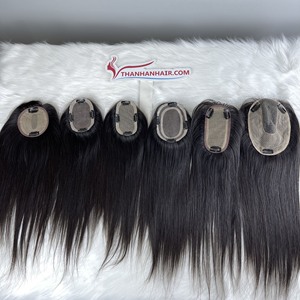 Wholesale Price High Quality Raw Vietnamese Hair Toupee Hair Extensions Straight <b>Top</b> Hair Pieces Made in Vietnam - Product Image 6