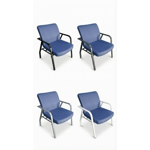 Silla de Espera de Alta Calidad con Estructura Metálica y Tapicería de Cuero Lido para Oficina, Venta al Por Mayor - Product Image 3