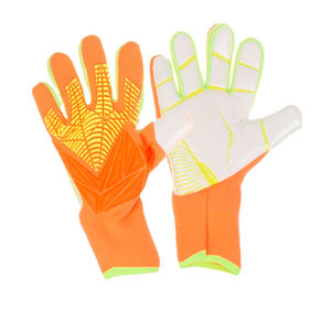 Alta calidad personalizado ODM OEM profesional alemán cuero Predator niños guantes de portero antideslizante gancho bucle cierre dedo - Product Image 4