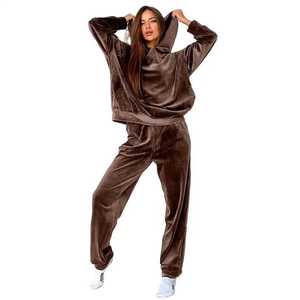 Conjunto Deportivo de Dos Piezas con Logotipo Personalizado, Sudadera Unisex de Algodón, Conjunto Deportivo de Terciopelo para Mujer - Product Image 6