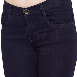 Pantalones vaqueros de Color sólido para mujer de la mejor calidad, ropa de calle informal de nuevo estilo para verano, diseño frontal plano transpirable de algodón para - Product Image 6