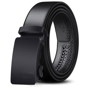 Ceinture en cuir véritable pour homme |   Ceinture en cuir avec logo personnalisé en acier de haute qualité |   Durable, respirant, imperméable, décontracté et professionnel - Product Image 1
