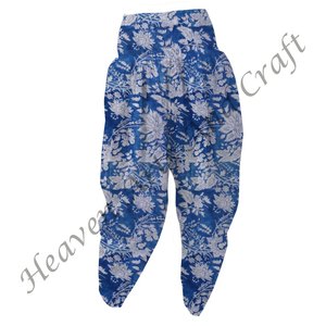 Écologique Main Bloc Coton Nuit Floral Imprimé Pantalons Décontractés Réunis Patiala Pantalon Confort Fit Vente Chaude Pantalons Pour Femmes - Product Image 6
