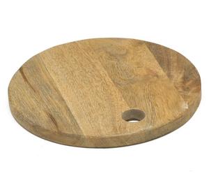 Planche à découper ronde avec trou de suspension, surface épaisse et lisse, idéale pour couper, servir des collations et décorer la cuisine avec style - Product Image 2